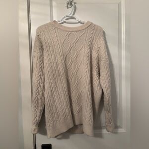 Aelfric Eden Beige Ribbed Knit Sweater